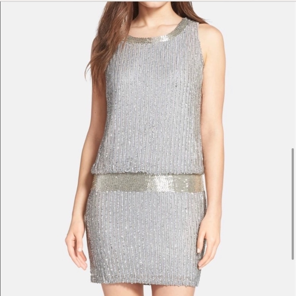 Adrianna Papell fully beaded low back dressy dress - Picture 10 of 16